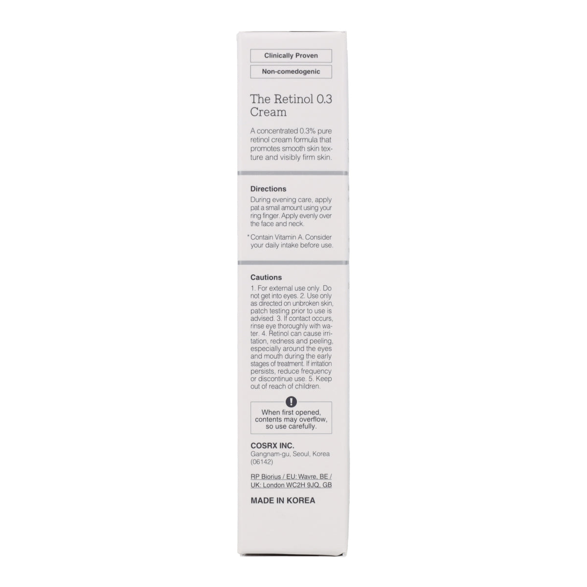 La Crème au Rétinol 0.3 Cosrx 20 ml