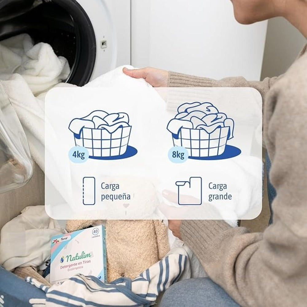 Detergente Tira Natulim Sin Fragancia 360 lavados