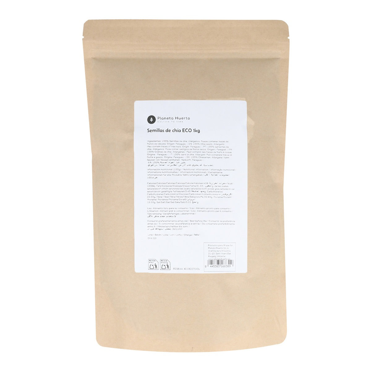 Pack 2x Semillas chía ECO Planeta Huerto 1 kg