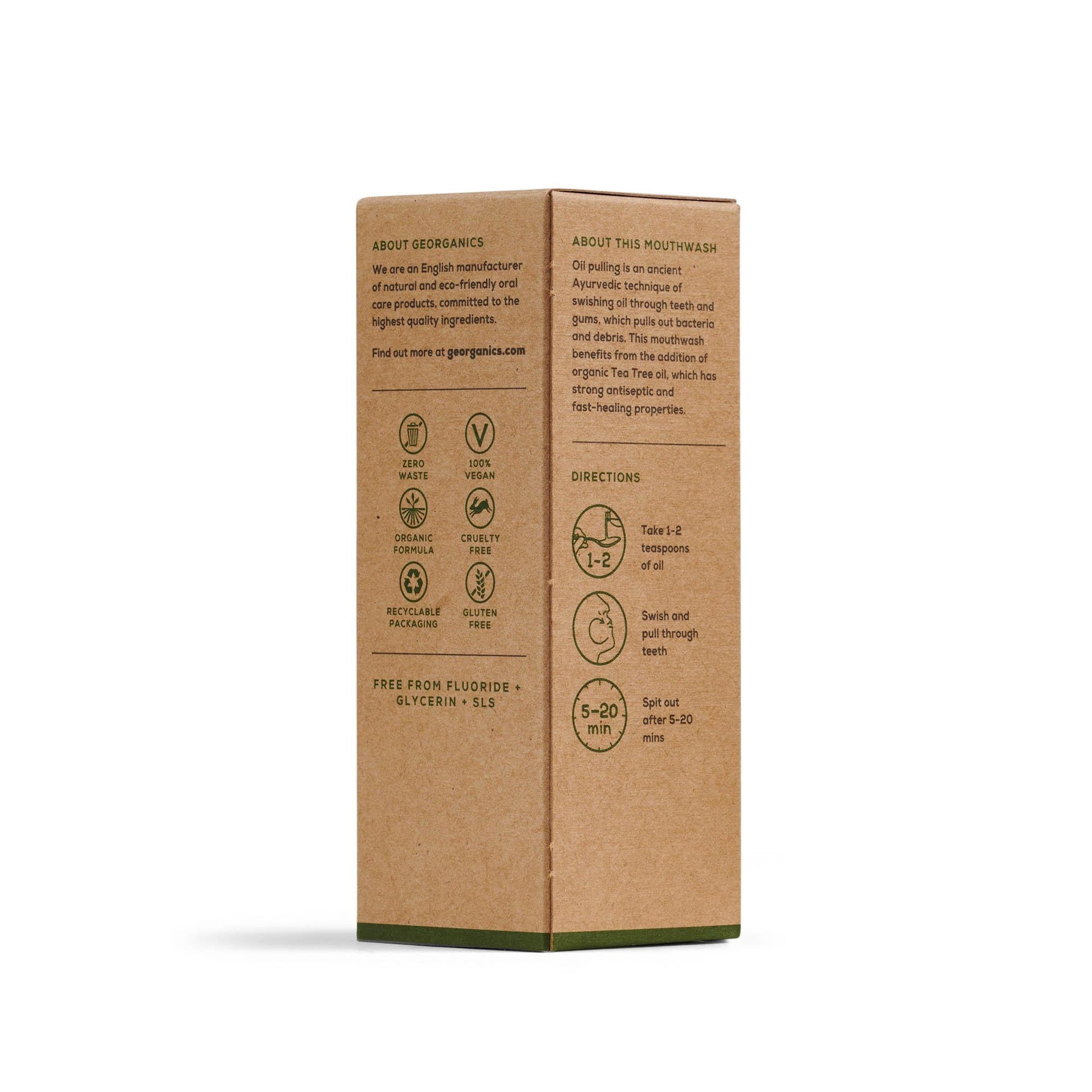 Enjuague Bucal con Aceite de Coco y Árbol del té Georganics  100 ml