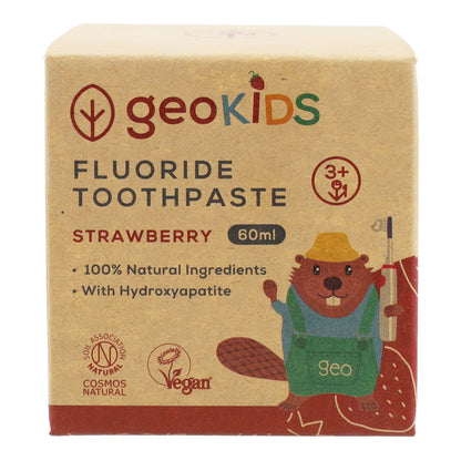 Pasta de dientes con flúor Fresa Georganics 60 ml