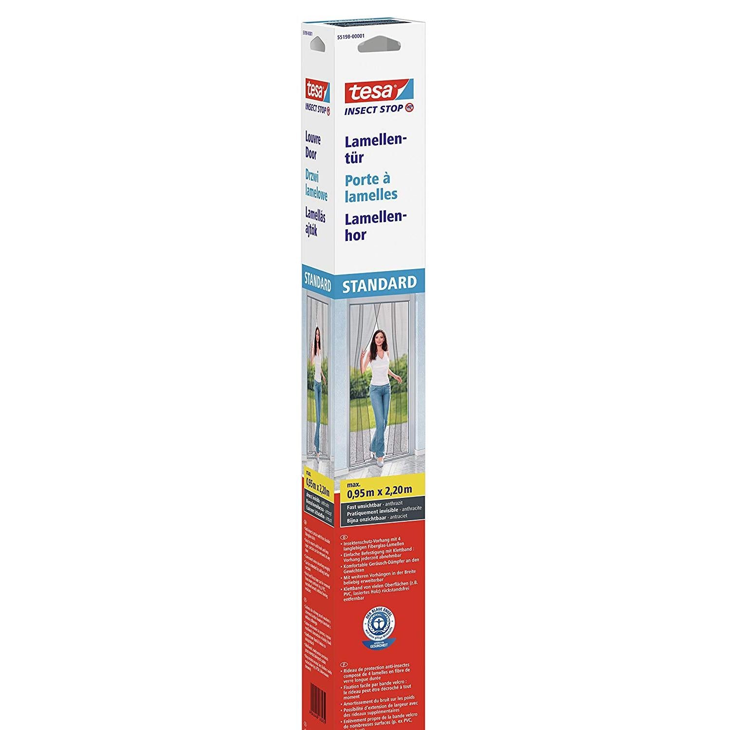 Cortina mosquitera Standard negra 2,2m x 0,95m Tesa