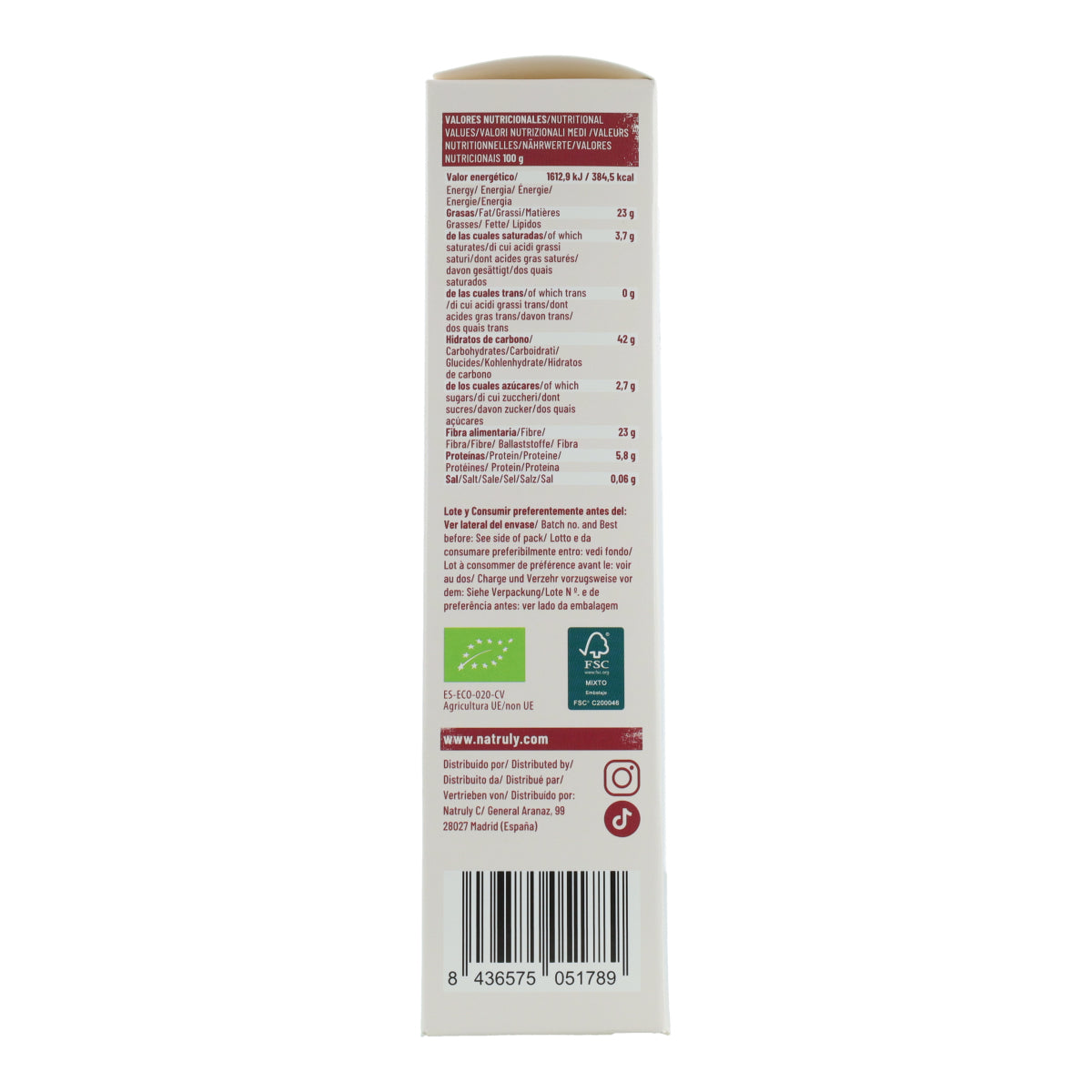 Biscuits bio à la cannelle Natruly 125 g