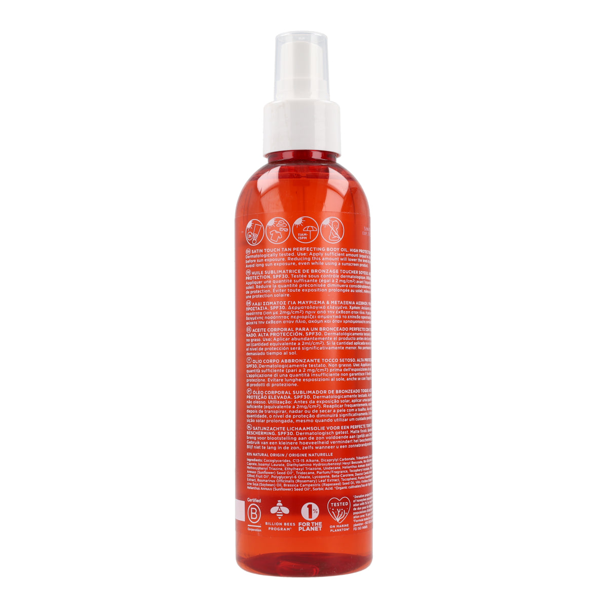 Huile corporelle bronzante parfaite SPF30 Apivita 200ml