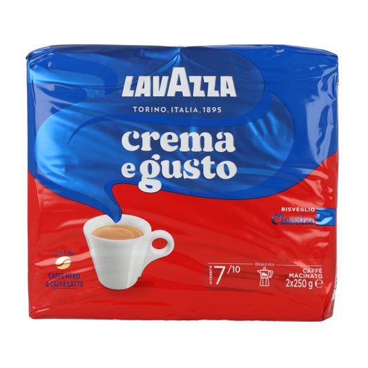 Café moulu Crema e Gusto Lavazza 2x250g