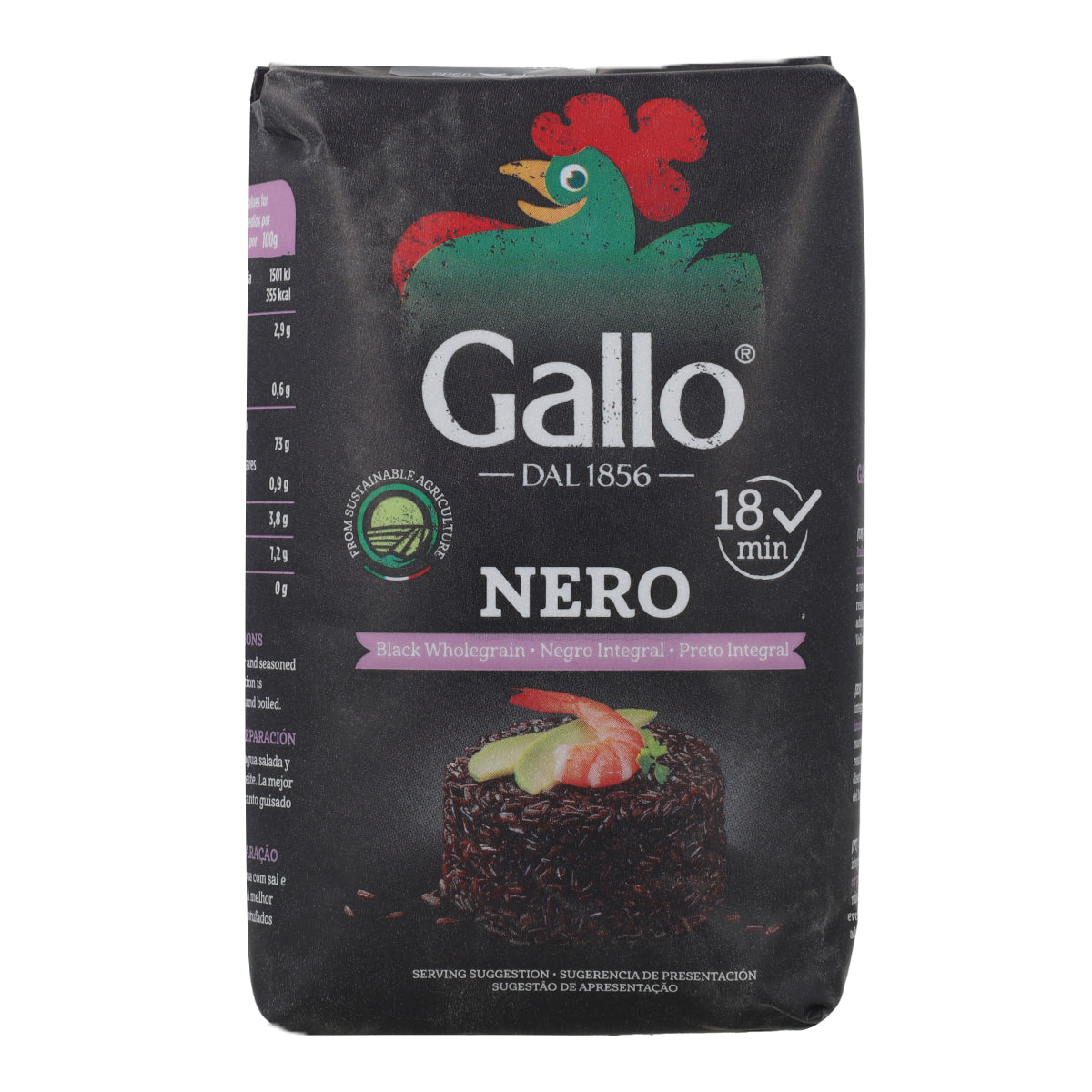 Riz Noir 100 % Complet Riso Gallo 500 g
