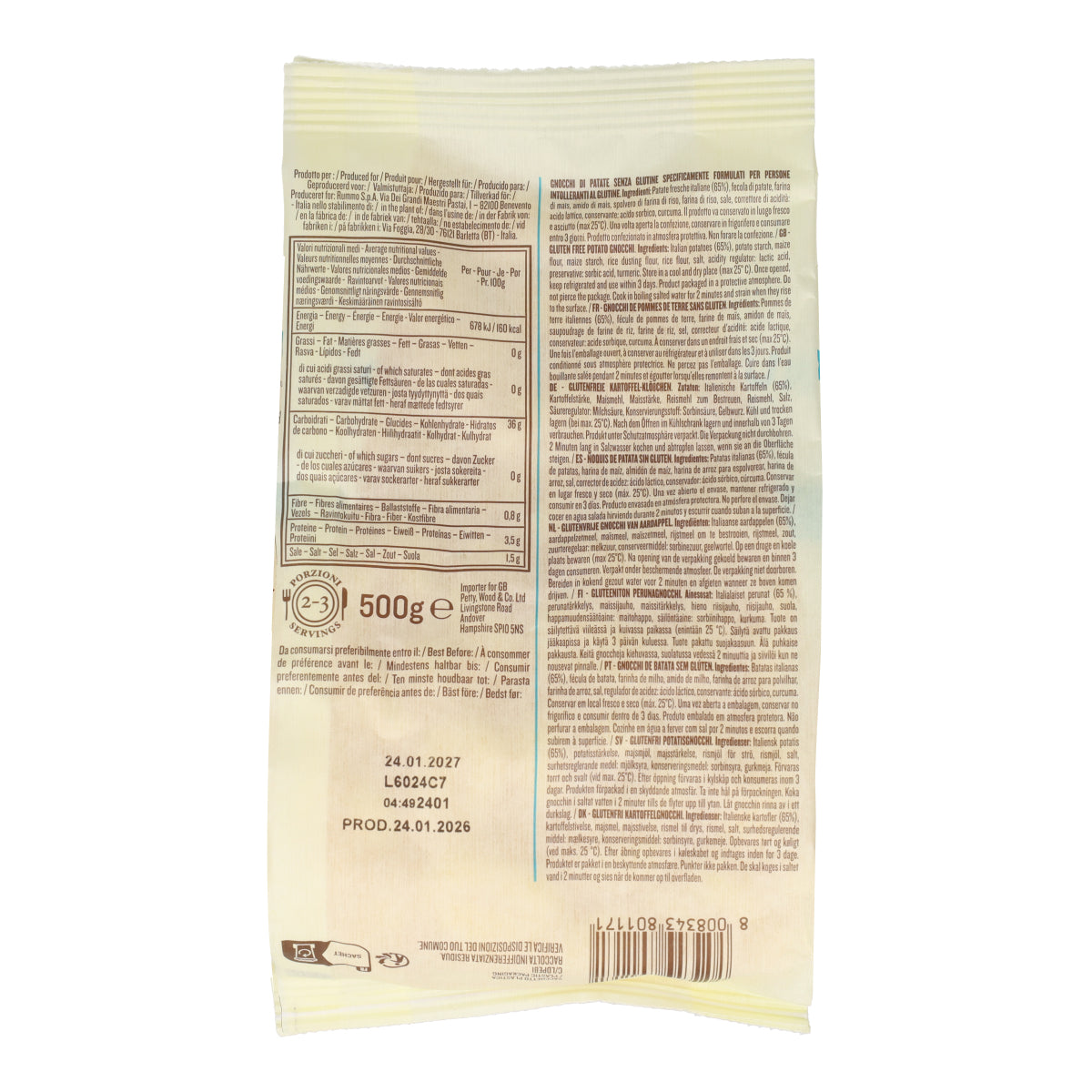Gnocchi sans gluten Rummo 500 g