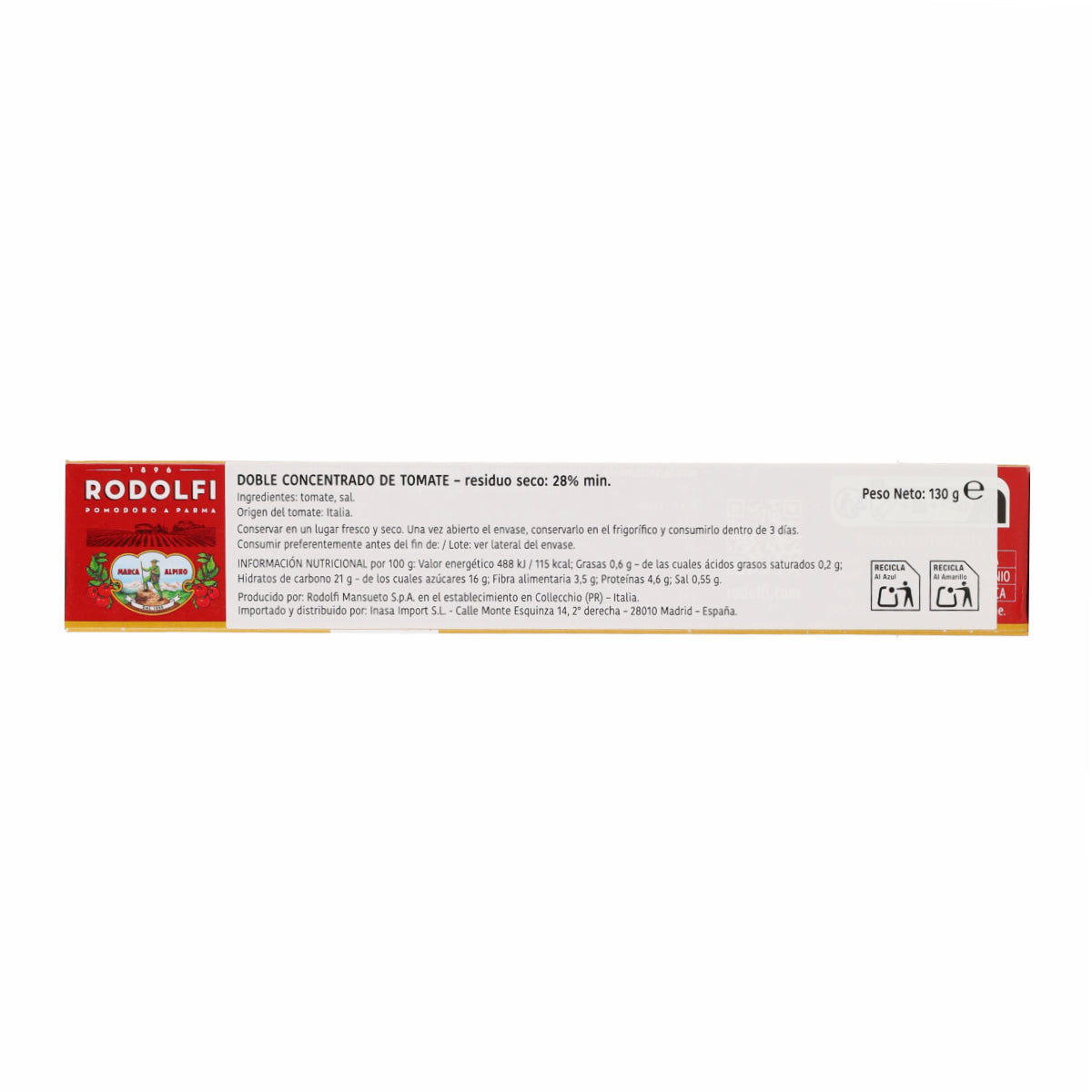 Double Concentré de Tomate Rodolfi 130g