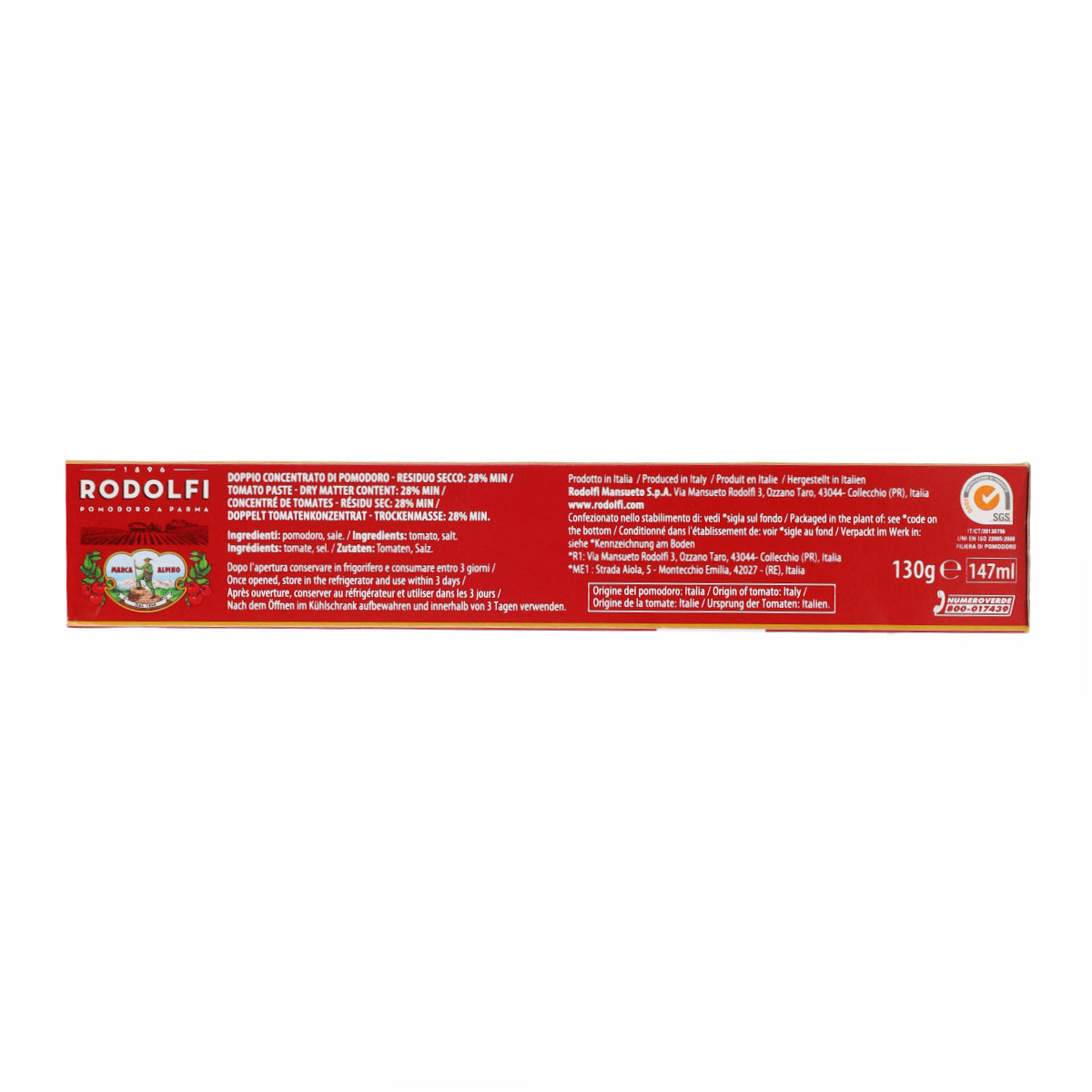Double Concentré de Tomate Rodolfi 130g