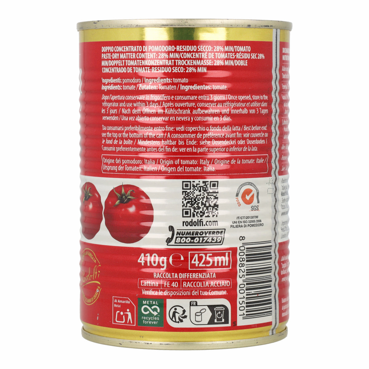 Tomates Double Concentré Rodolfi 410g