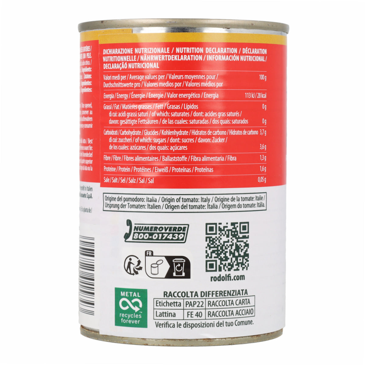 Tomates Pelés Rodolfi 400g