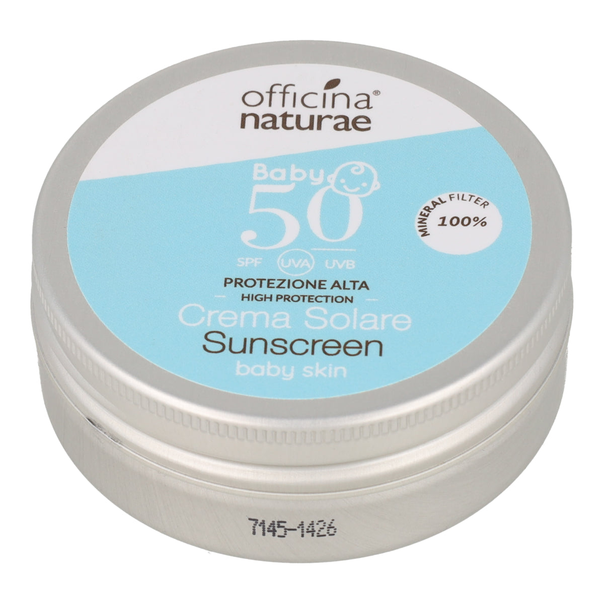 Crème solaire en pot SPF 50 Bébé Officina Naturae 75 ml