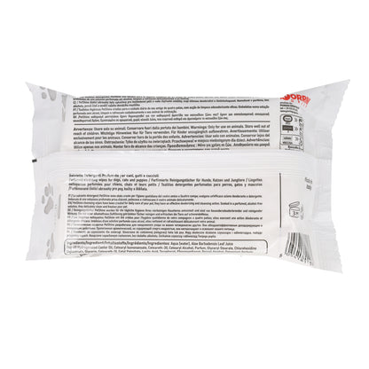 Lingettes d'hygiène chien/chat Porrini, Aloès, 40 unités