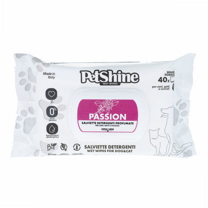 Porrini Lingettes d'Hygiène Chien/Chat, Passion, 40 unités