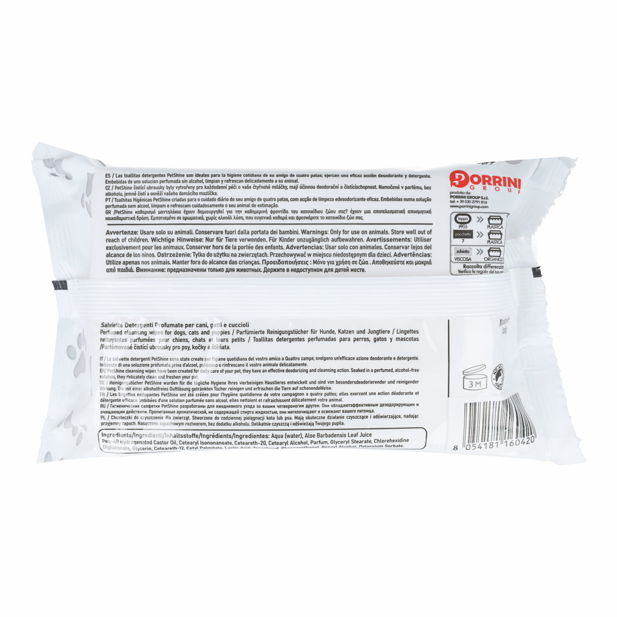 Porrini Lingettes d'Hygiène Chien/Chat, Passion, 40 unités