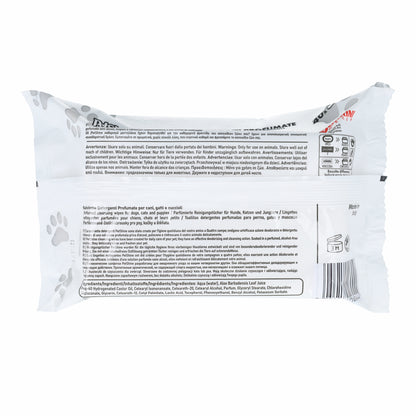 Porrini Lingettes Hygiène Chien/Chat, Mousse Blanche Aloe 40 unités