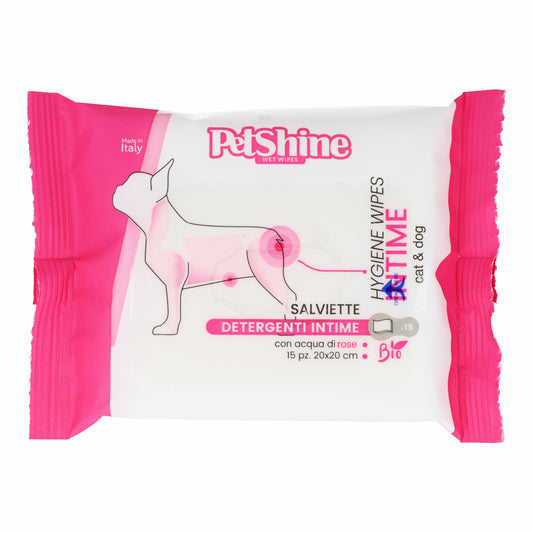 Lingettes d'hygiène pour chien et chat Intime Porrini 15 unités