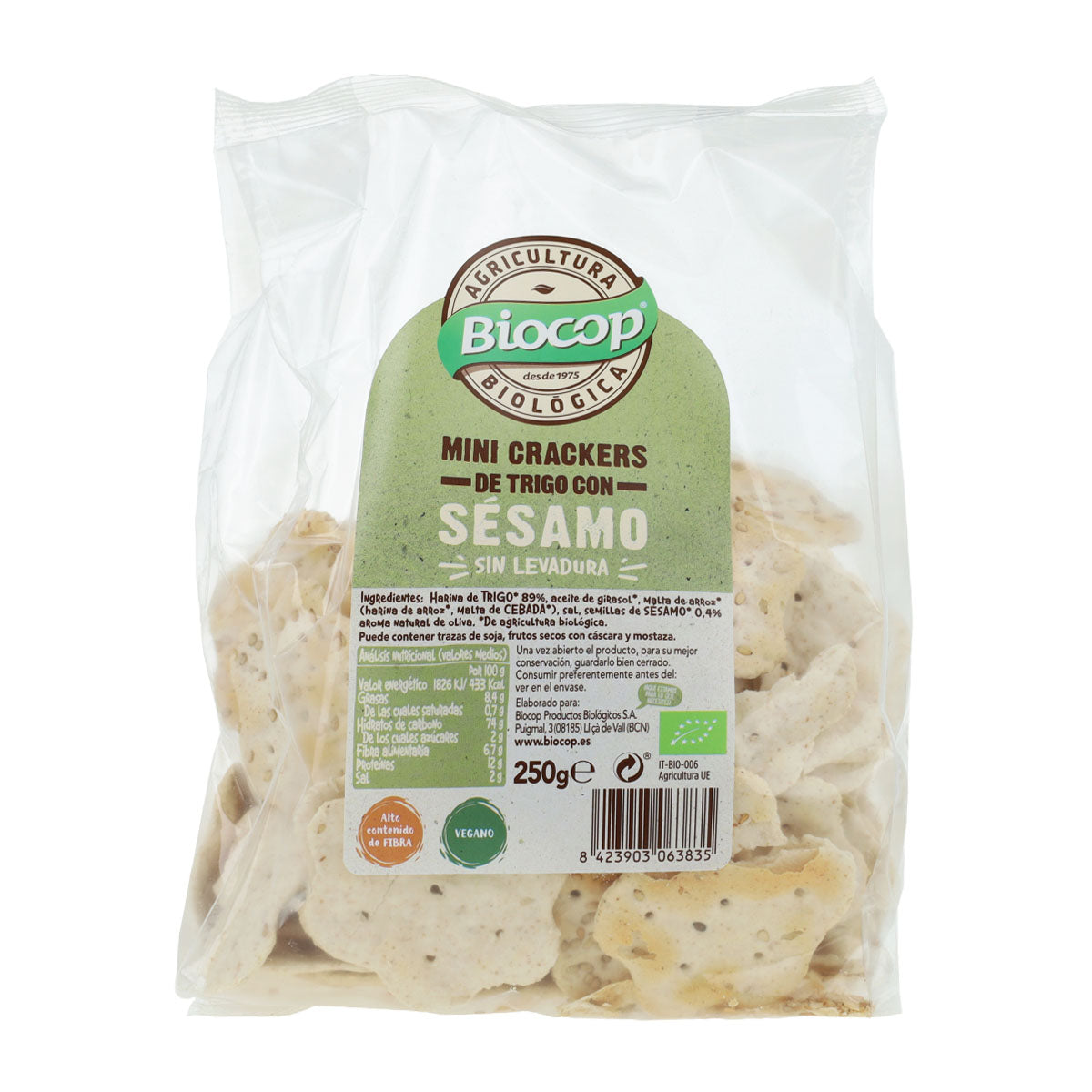 Mini crackers au blé et au sésame Biocop 250 g