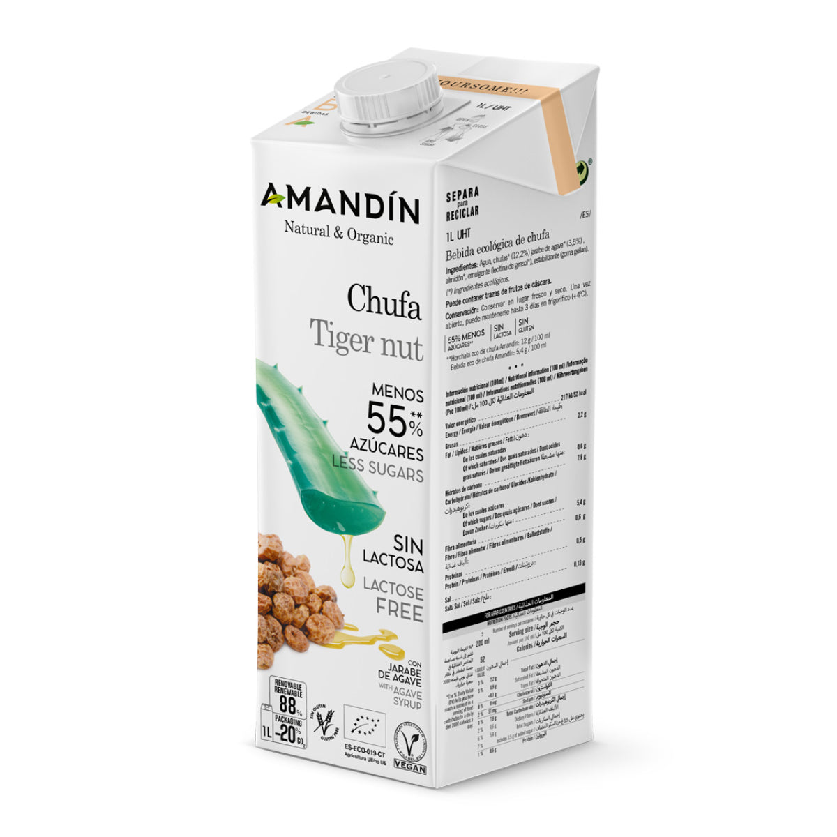 Boisson au Souchet à l'Agave Bio Amandin 1L