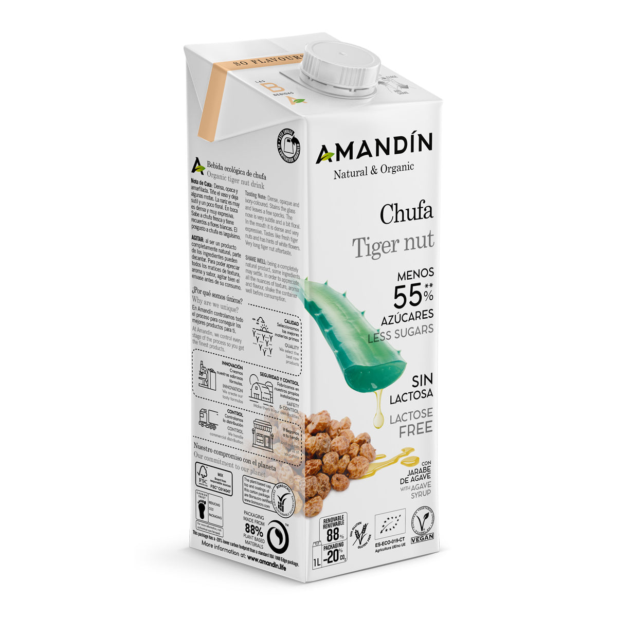 Boisson au Souchet à l'Agave Bio Amandin 1L