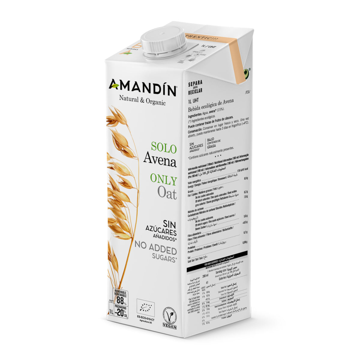 Boisson Avoine Amandin 1L