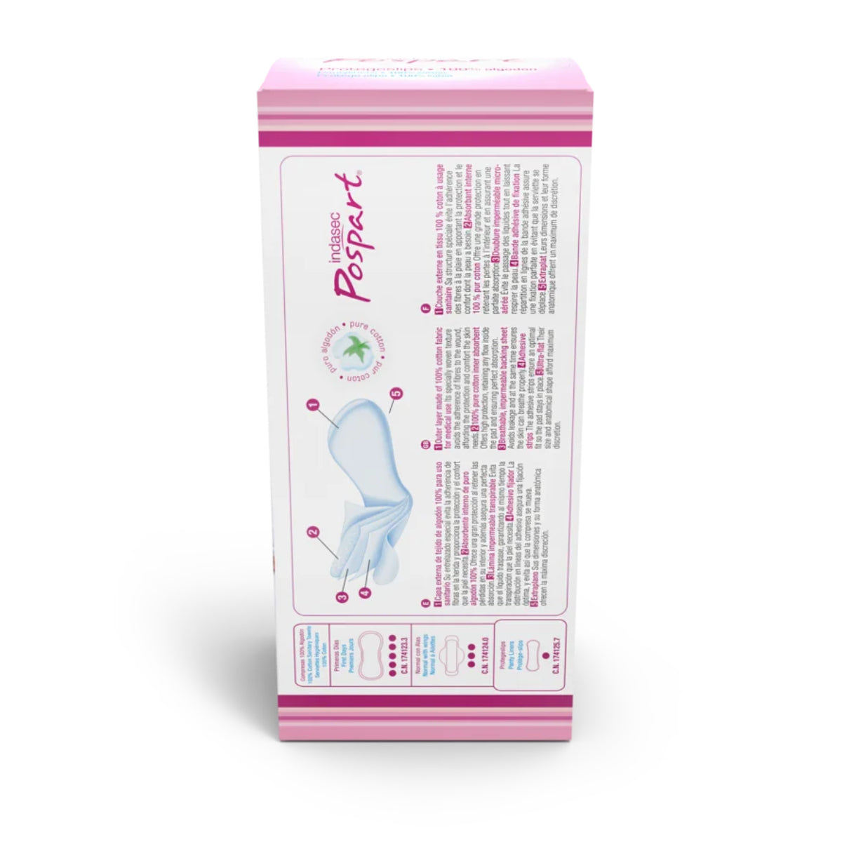 Protège-slips 100% Coton INDASEC POSPART® 1 24 unités