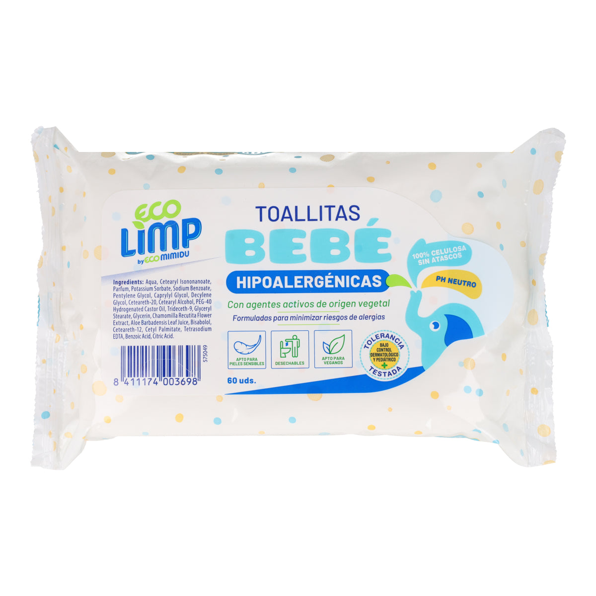 Lingettes pour bébé Mimidu ECO 60 unités