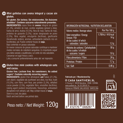 Biscuits triple zéro jungle cacao Santiveri