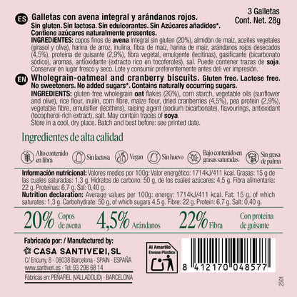 Biscuits triple zéro myrtille Santiveri 3 unités