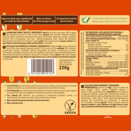 Biscuits amande et carotte Santiveri 240 g