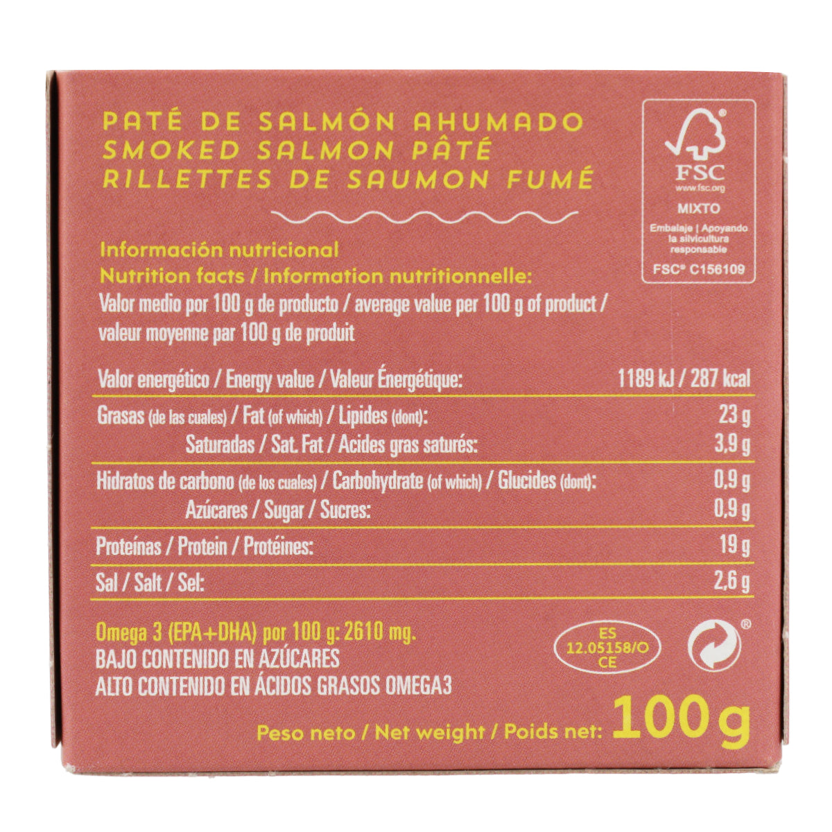 Pâté de Saumon fumé AGROMAR 100 g
