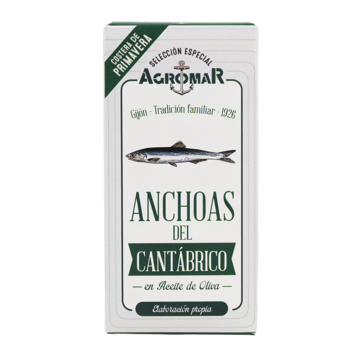Anchois du Cantabrique à l'Huile d'Olive en conserve AGROMAR 9-10 filets (30 g poids égoutté)