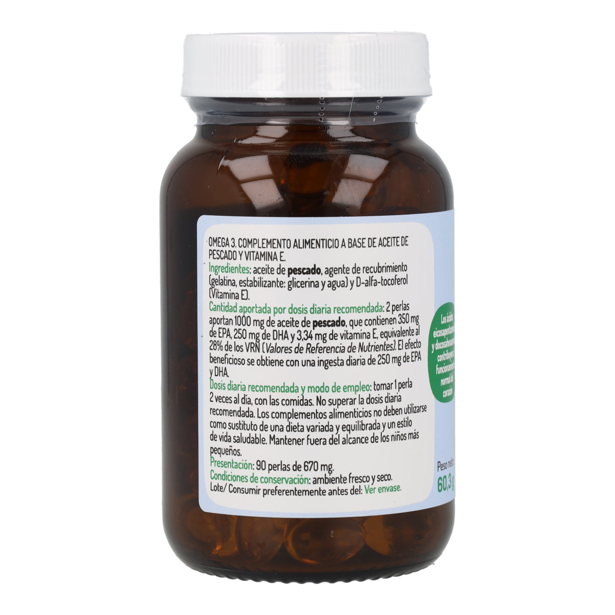 Omegran 3 Plus El granero 90 perles 705 mg