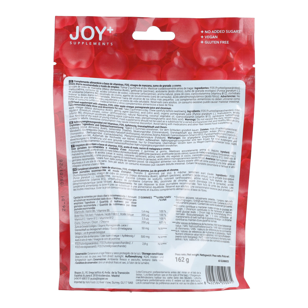 Gummies Sweet Control au Vinaigre de Pomme JOY+ 60 unités