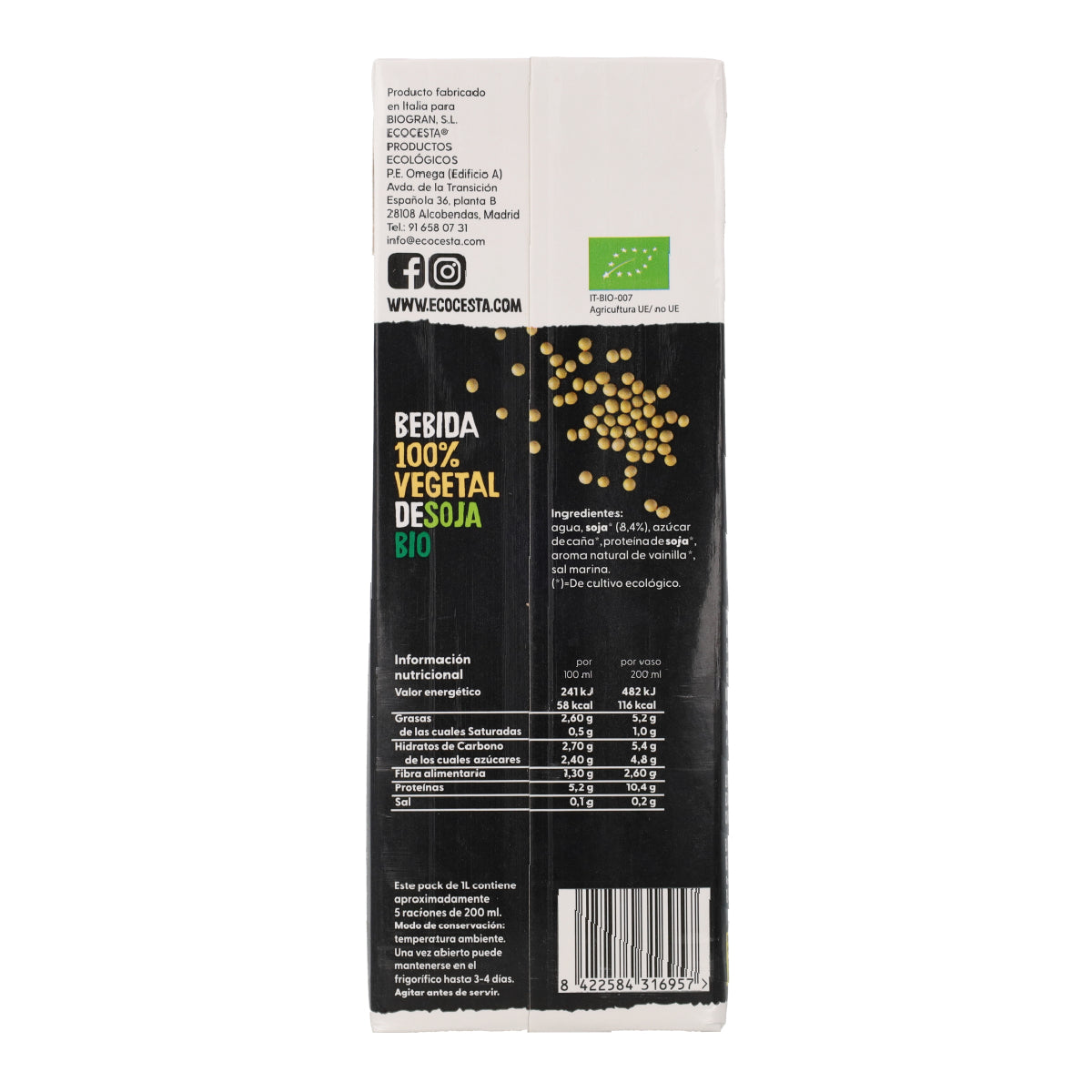 Boisson végétale protéinée Plus Bio Ecocesta 1 L