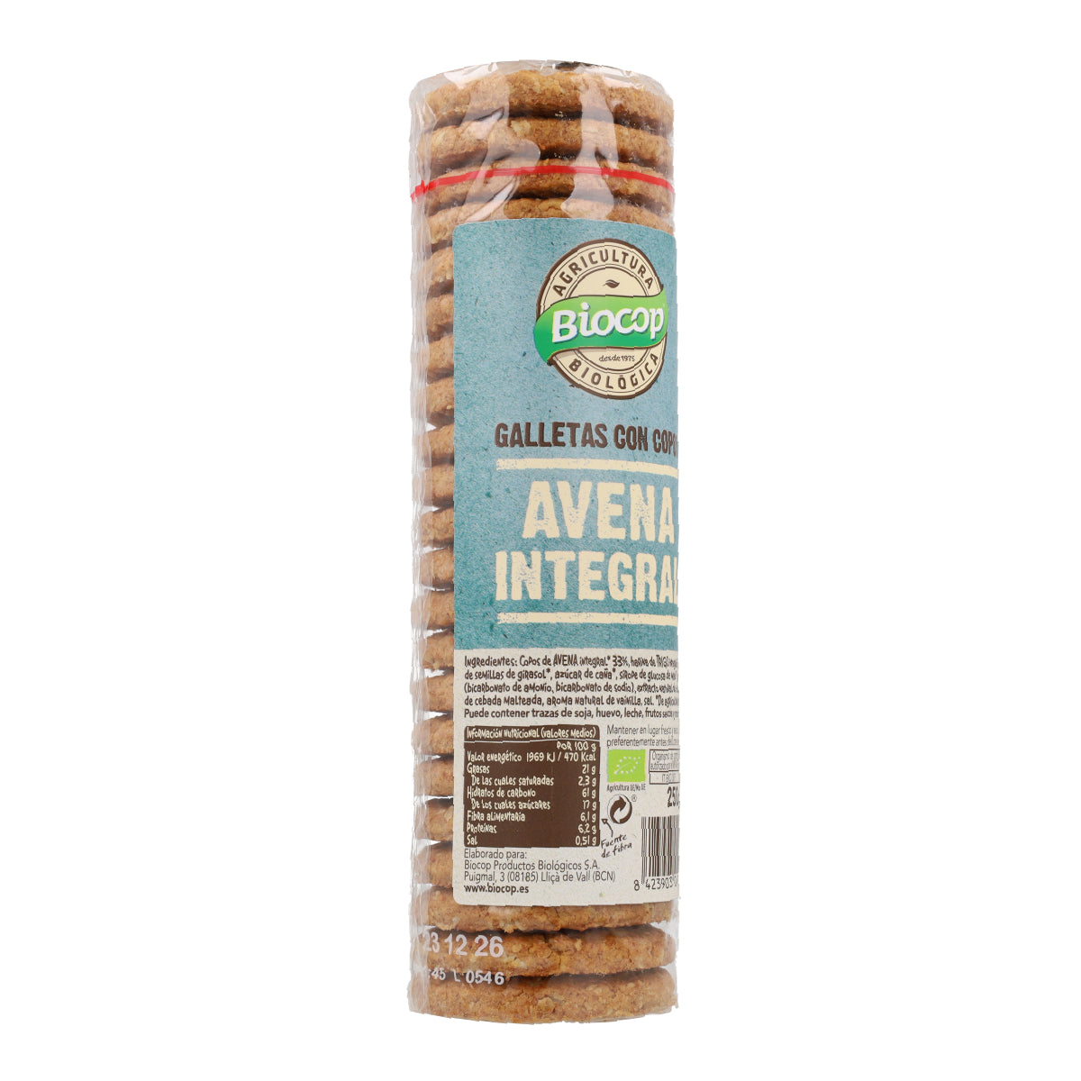Biscuits aux flocons d'avoine complète Biocop, 250 g