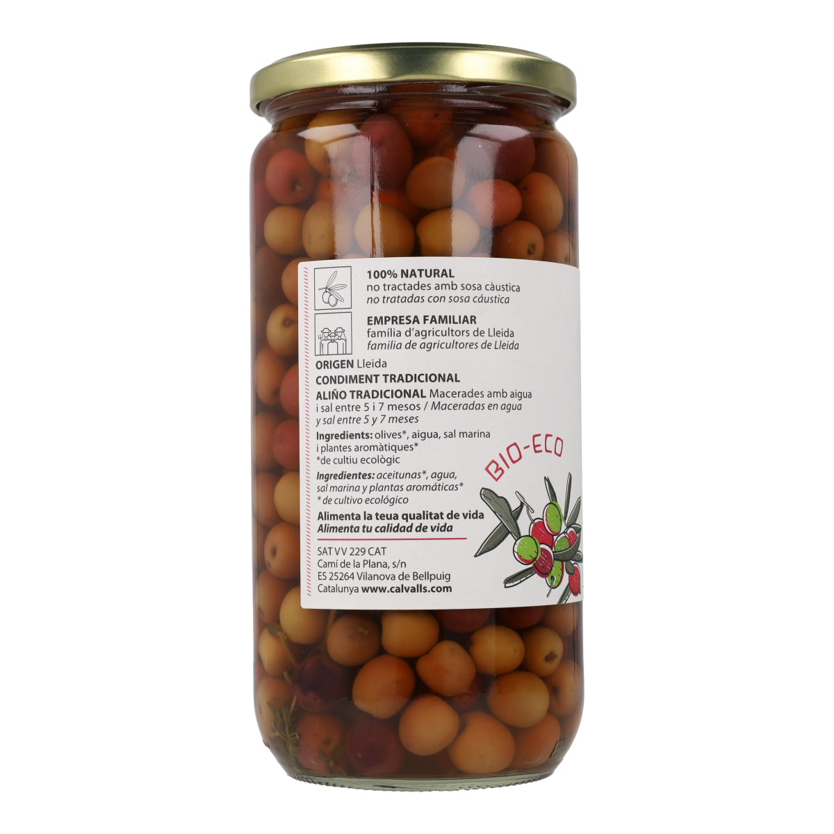 Olives Arbequina ECO Cal Valls 720 g