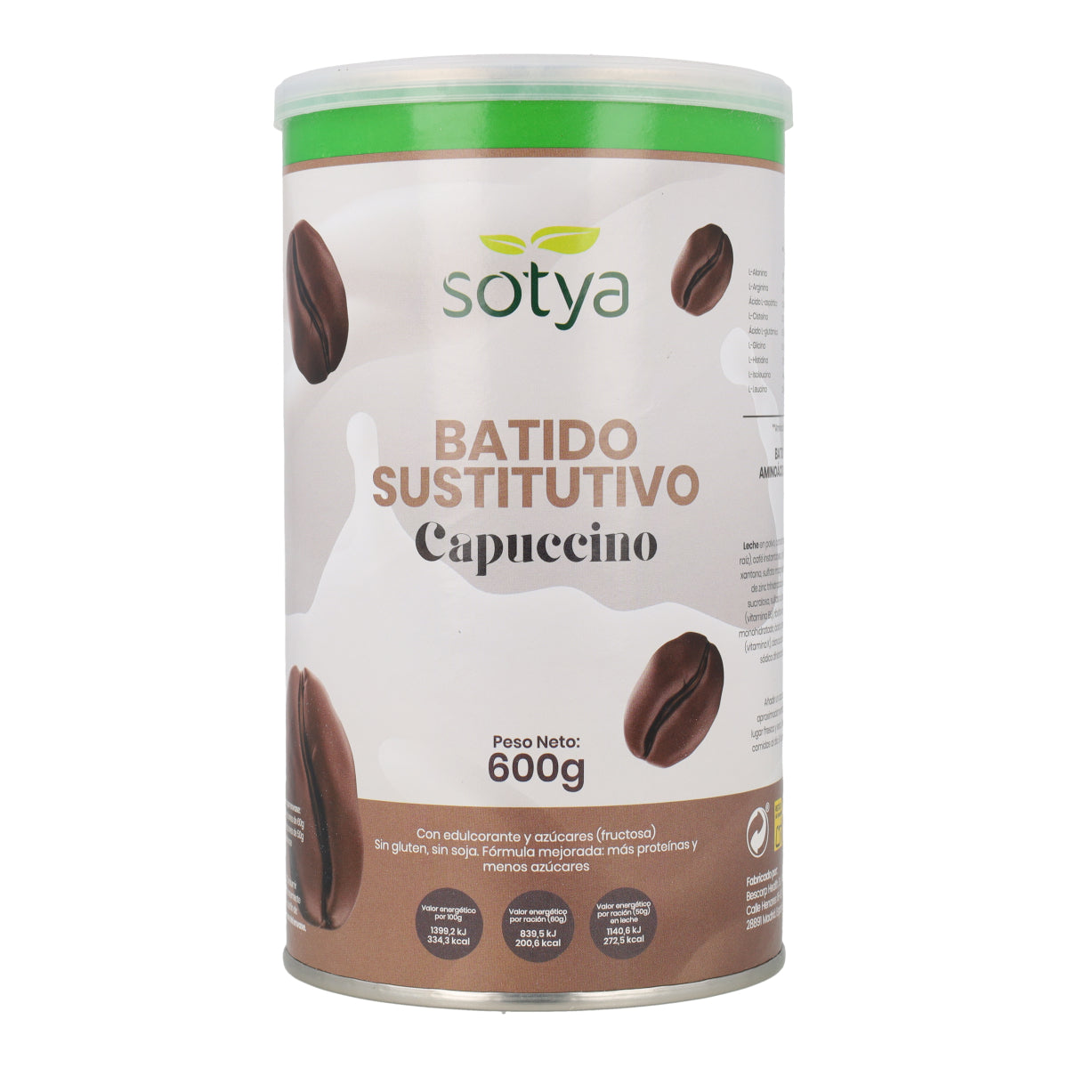 Milkshake rassasiant Cappuccino Sotya, 700 g