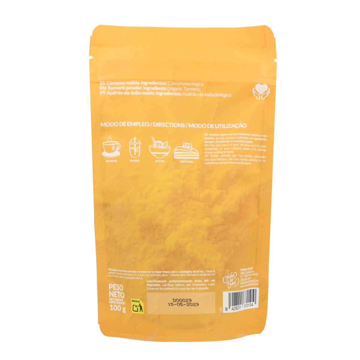 Curcuma BIO en Doypack Artemis Bio 100 g