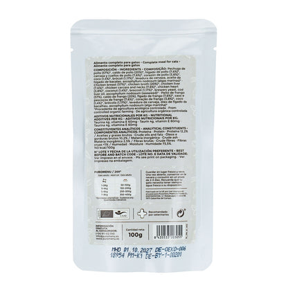 Pack Momento de ternura (Pollo) BIO Puromenu 6x100 g Comida húmeda Barf gatos