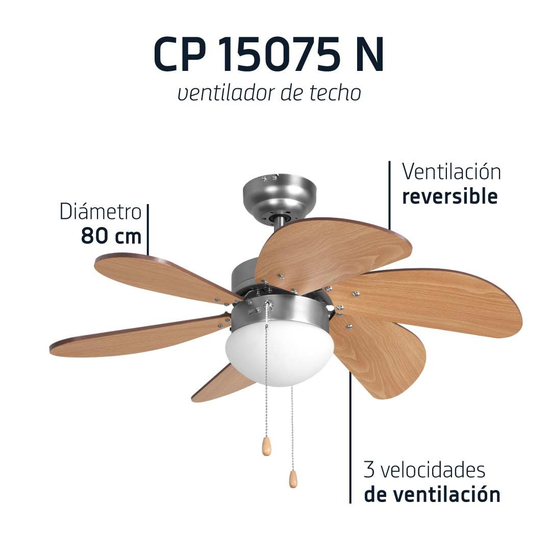 Ventilateur de plafond Orbegozo CP 15075 N 75 cm