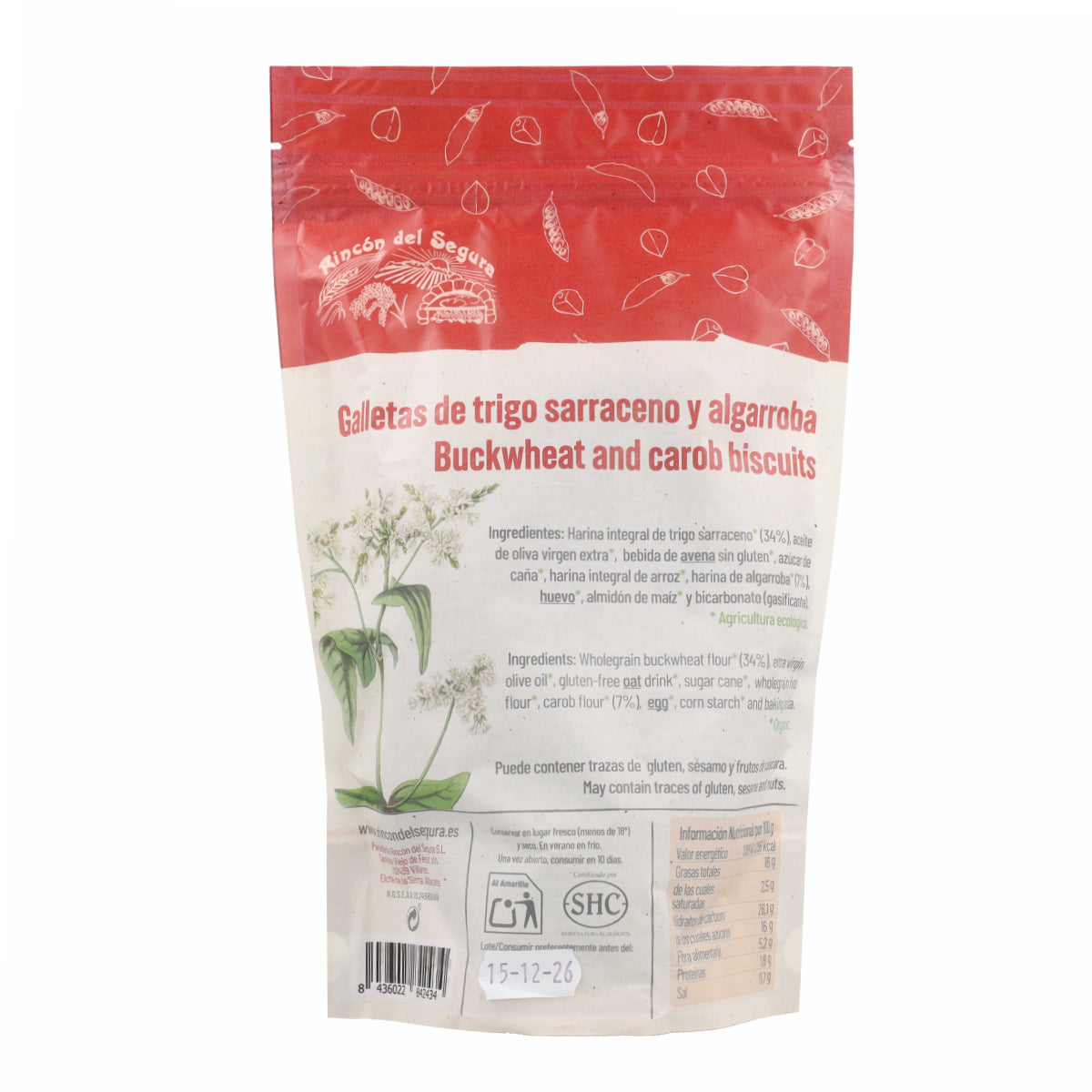 Biscuits sarrasin et caroube Rincón del Segura 200g