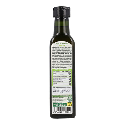 Huile d'Avocat bouteille PET NaturGreen 250 ml