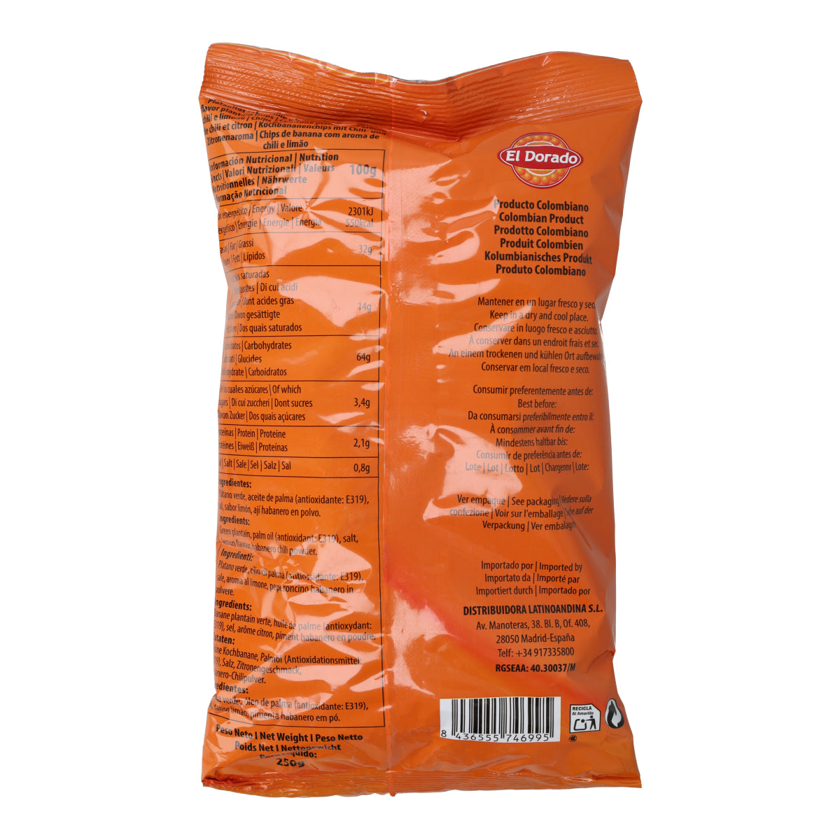 Chips Banane Chili Citron El Dorado 250g