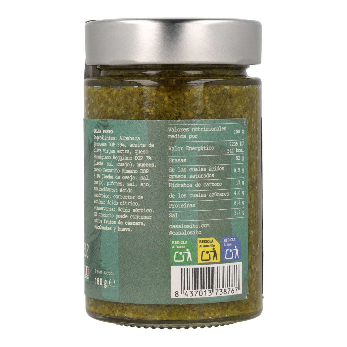 Pesto SANS Gluten Génois Casa Losito 180g