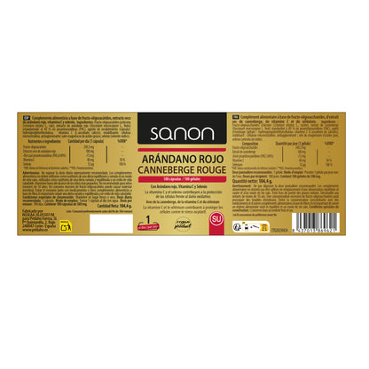 Canneberge américaine 180 comprimés SANON de 650 mg