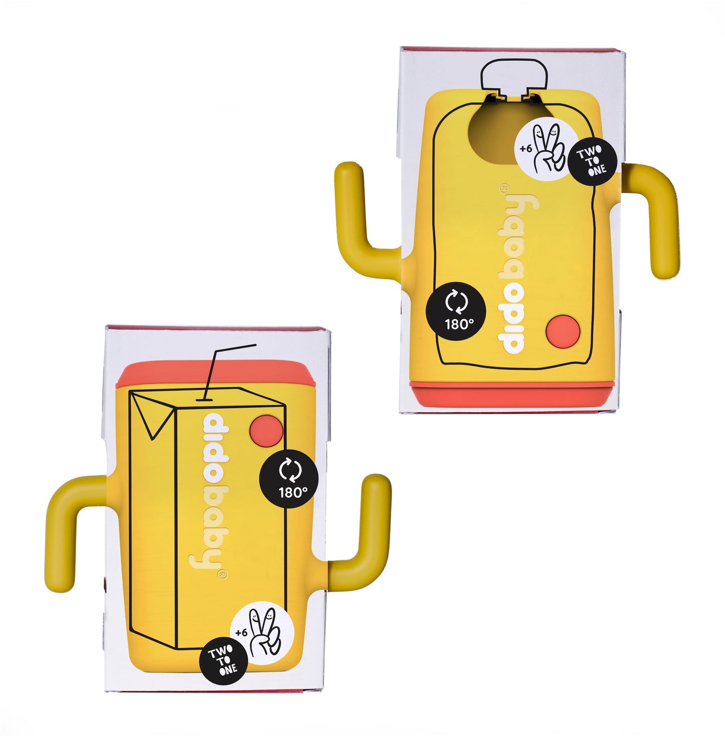 Support anti-débordement pour gourdes Didopoucher couleur jaune