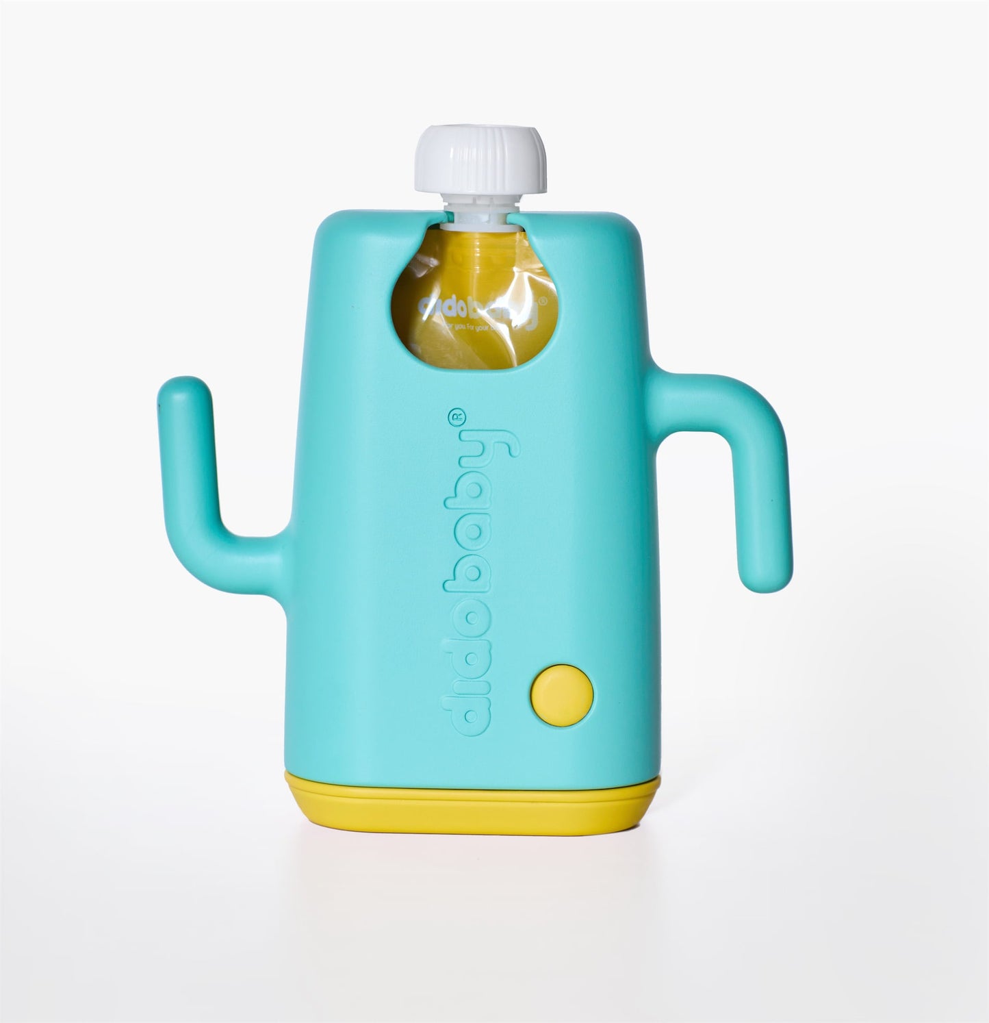 Support anti-débordement pour gourdes de compote Didopoucher coloris Turquoise