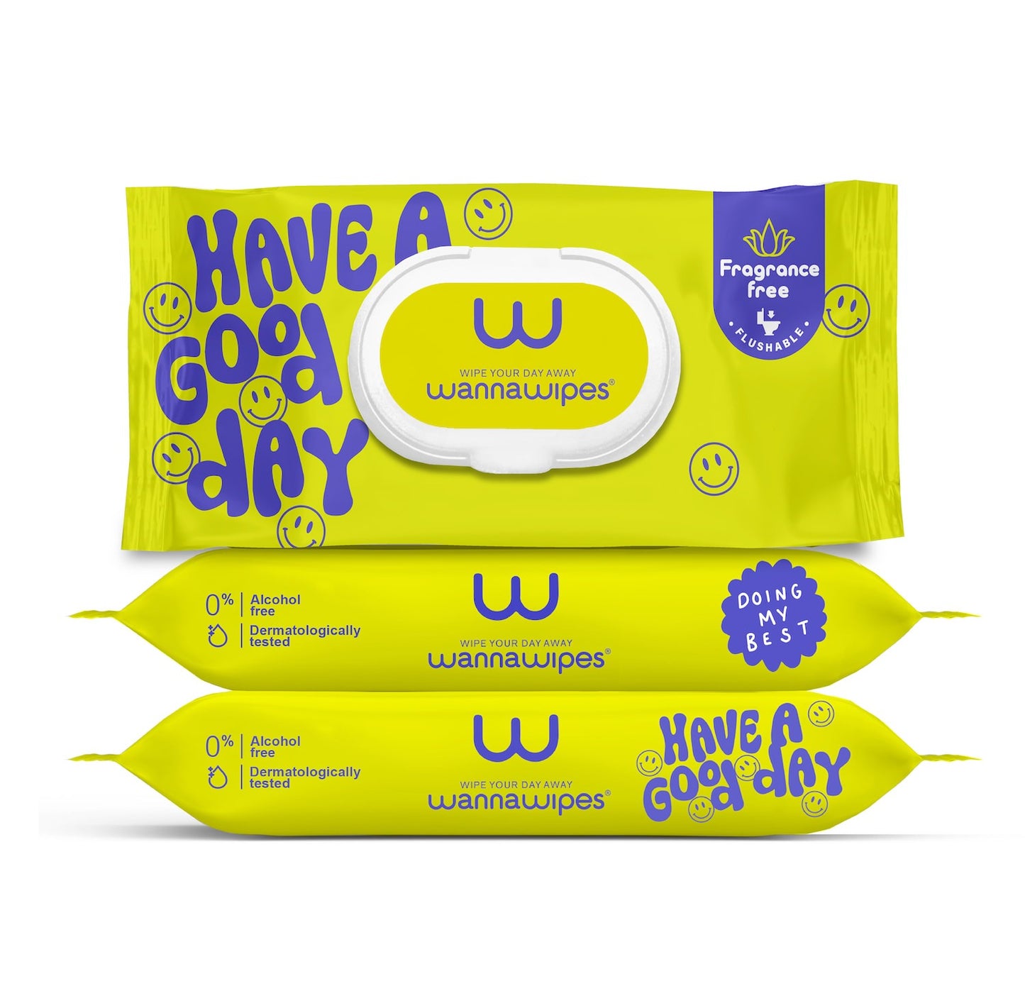 Lingettes bébé jetables WC sans parfum Wannawipes 48 unités