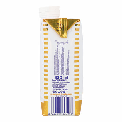 Boisson saine Pêche et Fruit de la Passion Bio avec Postbiotiques et Vitamine C MOONDRIKS 330 ml